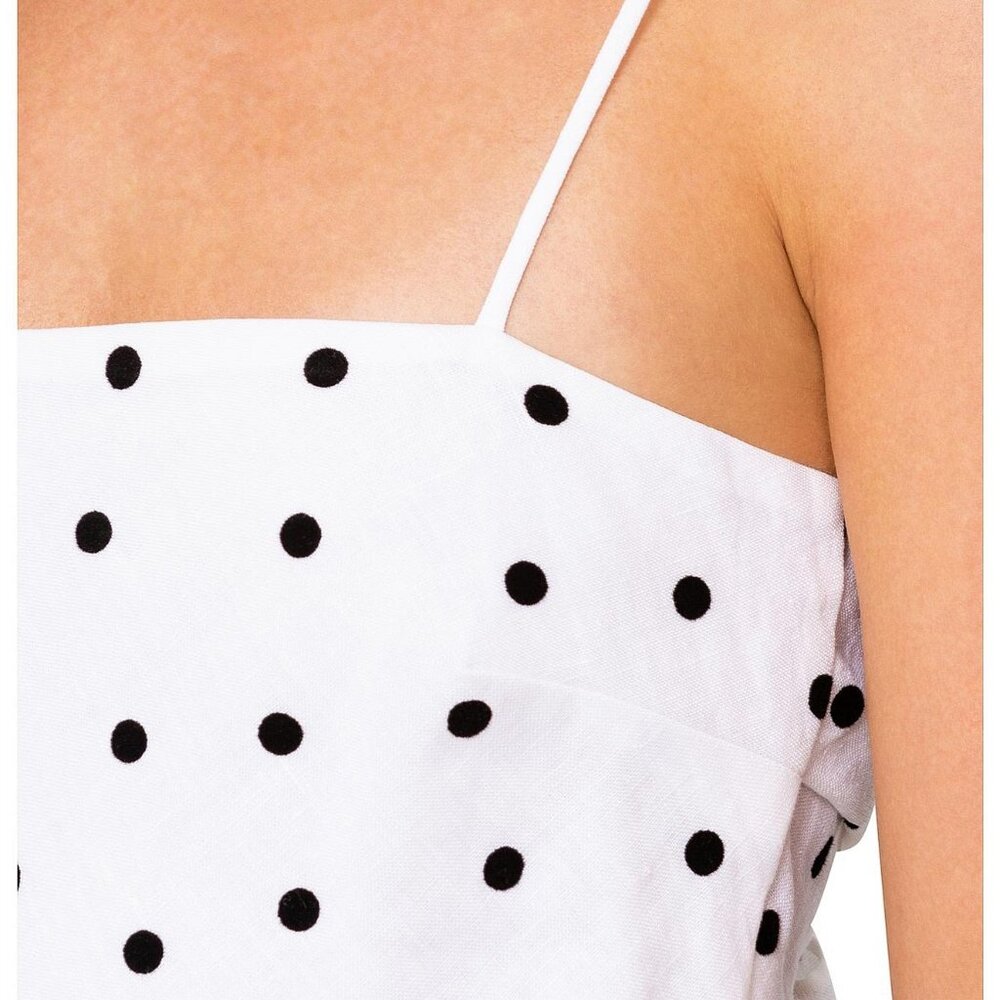 Bardot Joie Polka Dot Linen Mini Dress